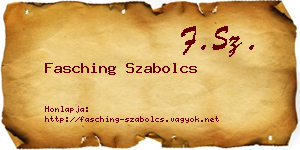 Fasching Szabolcs névjegykártya